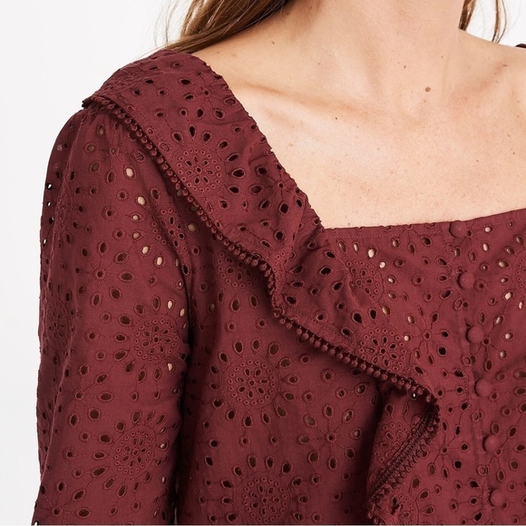 Madewell Eyelet Pom-Pom Top Large - Picture 5 of 10